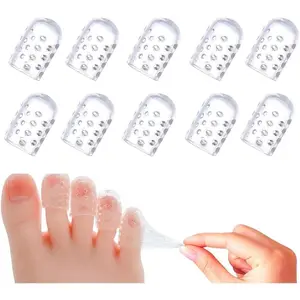 10-Piece Unisex Silicone Toe Protectors – Anti-Friction Breathable Gel Toe Separators, Little Toe Covers for Ingrown Toenails, Corns, Calluses, Blisters & Pain Relief