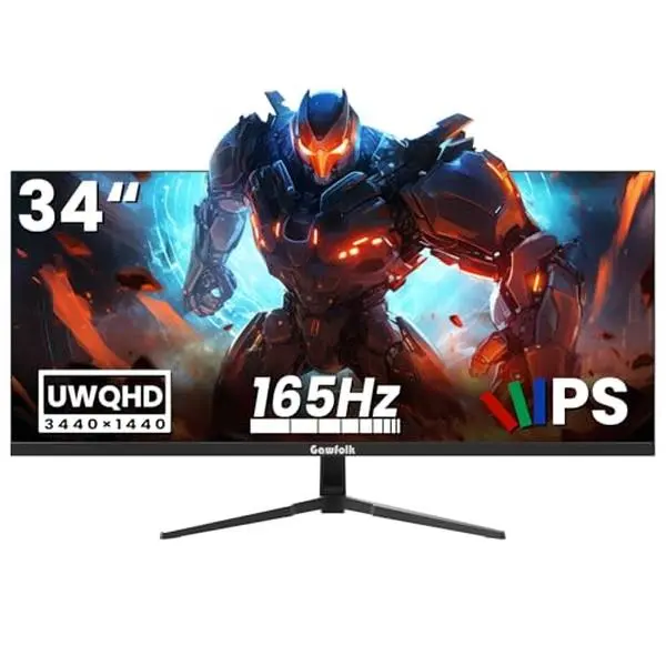 34 Inch Ultrawide Curved Gaming Monitor,165Hz,  3800R 21:9 UWQHD 3440x1440, 3800R Adaptive Sync, Multi‑Directional Adjustable Base, HDMI2.1/DP1.4, PIP/PBP, Low Blue Light