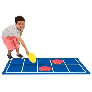 212 MAIN Oversized Thick Foam 10-Frame Grid Floor Mat Kit - 1 Mat, 10 Counters, Tactile Math Practice & Cat Toy Accessory, Oversized Size