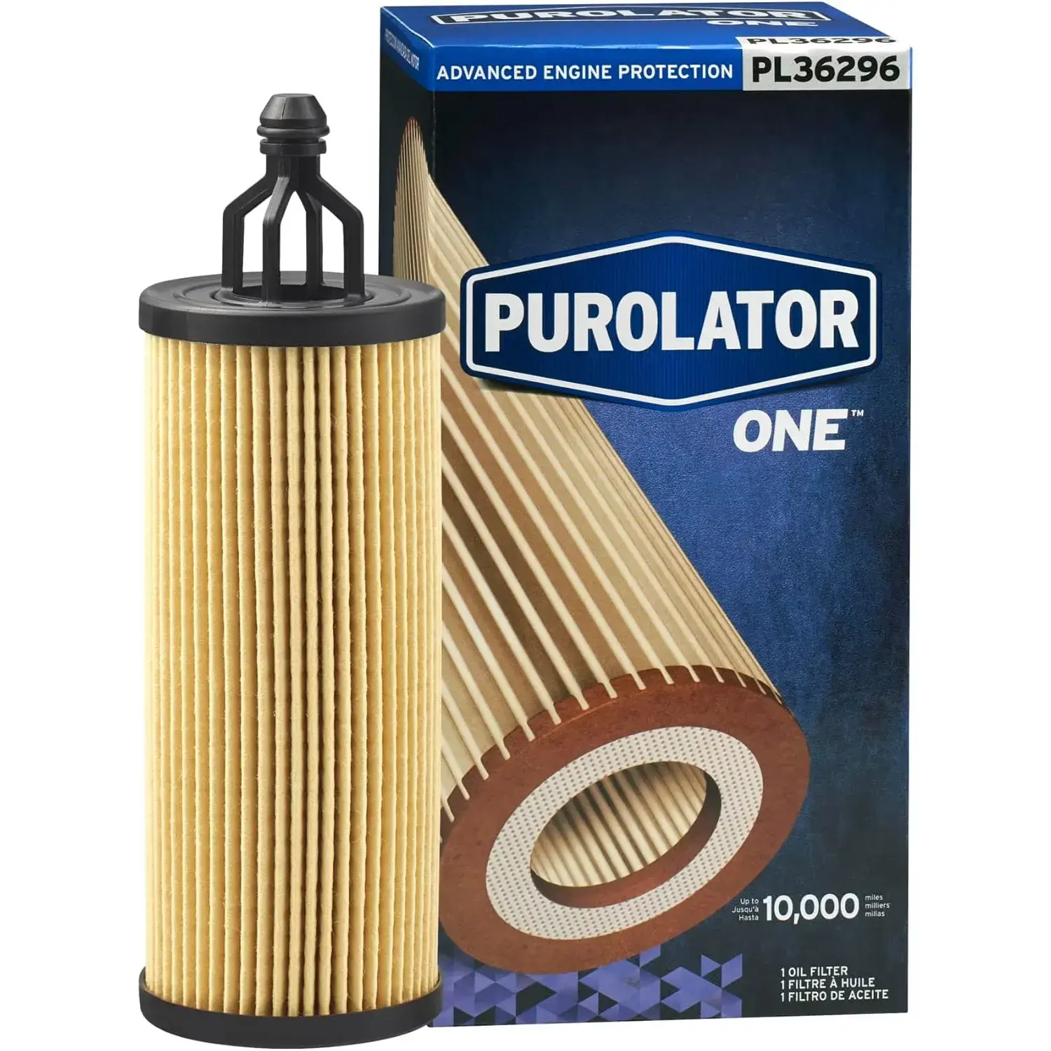 PL36296 PurolatorONE Advanced Engine Protection Cartridge Oil Filter Compatible With Jeep Grand Cherokee, Wrangler, Chrysler Pacifica, Dodge Grand Caravan, Charger, Durango and Ram 1500