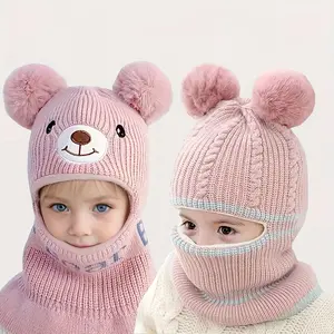 2pcs Set Of Children's Hats, Autumn  Winter Thickened  Fleece Warm Hats,  All-in-one Scarves for Boys, Girls  Babies kid  gamer butterfly lunch box and toddler dinosaur gaming preschool toy story cool elementary kindergarten school  clear laptop backpack