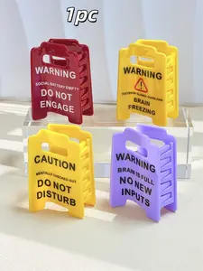Funny Overstimulated Caution Sign Hair Claw Clip, Unique Design for Women & Girls, Perfect Accessory for Daily Use, Hair Clip Set