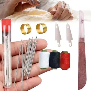 Big Eye Steel Sewing Needles Kit, Sewing Tool Set, Stainless Steel Hand Sewing Needles, Portable DIY Hand Made Craft Set for Handcraft Lovers (34PCS)