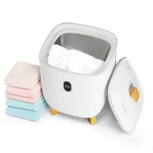 [FLASH SALE] Garvee 20L Electric Towel Warmer & Dryer Bucket for Bathroom - Compact Portable Heated Blanket Warmer - Dual Heating & Drying Modes, Timer, Auto Shut-Off, LED Display - E1675 20L White ABS