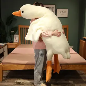 50-190cm Giant White Goose Plush Toys Soft Stuffed Animal Big Duck Pillow Very Large White Goose Sofa Cushion Girl Birthday Gift