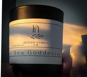 Candle- Organic Sea Goddess Candle  with notes of green sweet grass, that leaves a light ozonic scent in air Gift Gift Gift Gift Gift