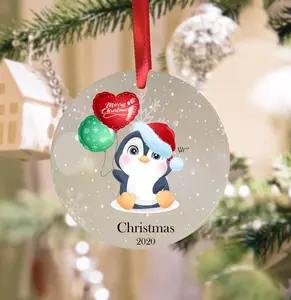 Christmas Ornament , Baby Penguin Christmas Ornament Keepsake, Christmas Ornament, Custom Ornament.