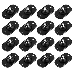 16 Pcs Self-Adhesive Mini Caster Wheels – 360° Swivel Rollers for Storage Boxes, Small Furniture & Kitchen Appliances