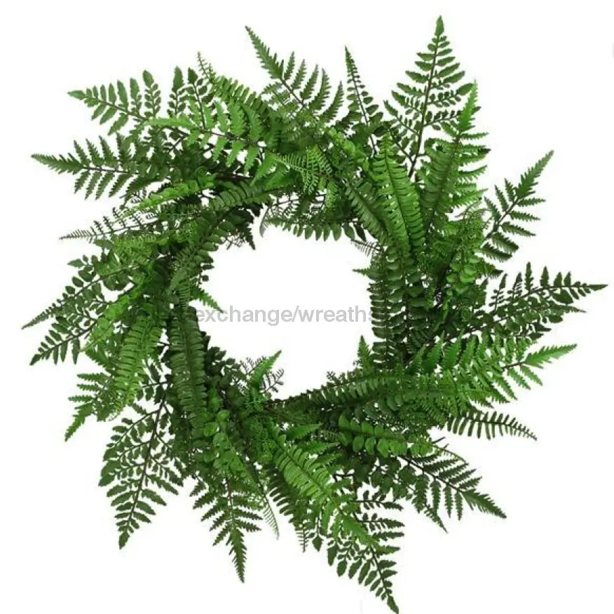 24"Dia Mixed Fern Wreath Green FG6194