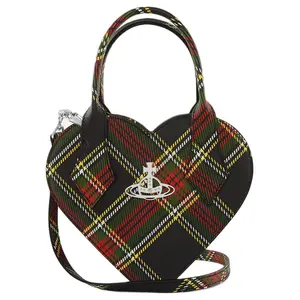 Vivienne Westwood Josephine Heart Chelsea Check Pattern Polyurethane Handbag for Women