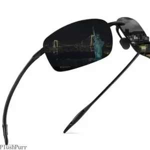 Men's Polarized Ultralight Stylish Sports Sunglasses - TR90 Rimless Frame, Men's Accessories for Horse Riding, Running, Outdoor Activities, Stylish Sunglasses
