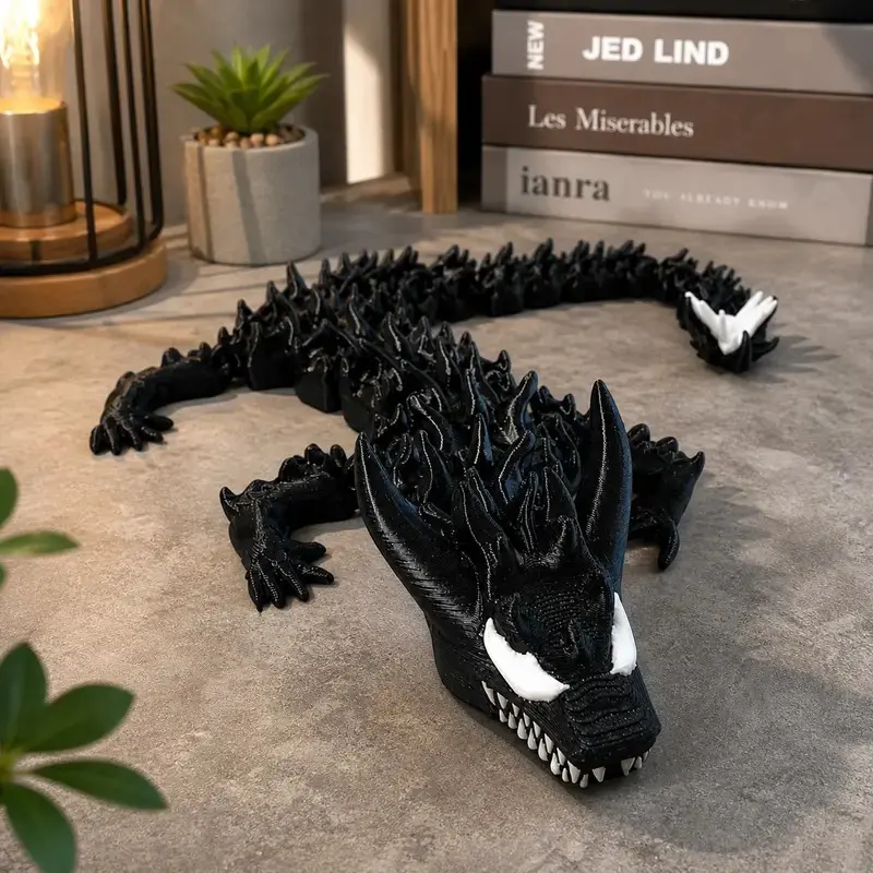 15-Inch Hero Vs Villain 3D Printed Dragon Ornament, Vibrant Colors, Detailed Design, Home Decor or Birthday Gift, Comic Book Merchandise, Figurines For Collectors, Decorative Figurines