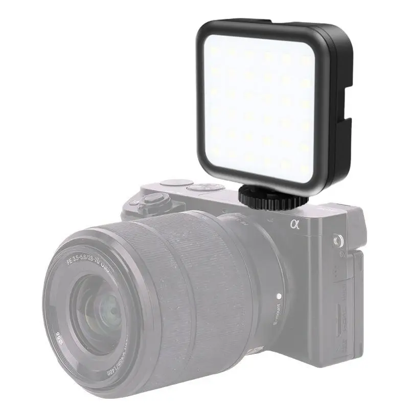 Portable Light, Rechargeable LED Video Light, Camera Fill Light, 6000K Light with Cold Shoe Mount for Sony, Nikon, Canon DSLR Camera and Vlogging, Live Streaming, Photographic Fill Light, Photography Equipment, Photography Camera Accessories