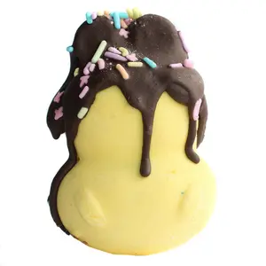 Toasted Marshmallow Easter Bunny Bath Bomb With Bath Melt Dipped