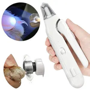2-in-1 Pet Nail Clipper & Grinder with LED Light, Quiet Rechargeable Cordless Design, Sharp Blades, Safe Trimming, Universal Fit for Small-Medium-Large Dogs & Cats Grooming Claw Care, Clip & Grind