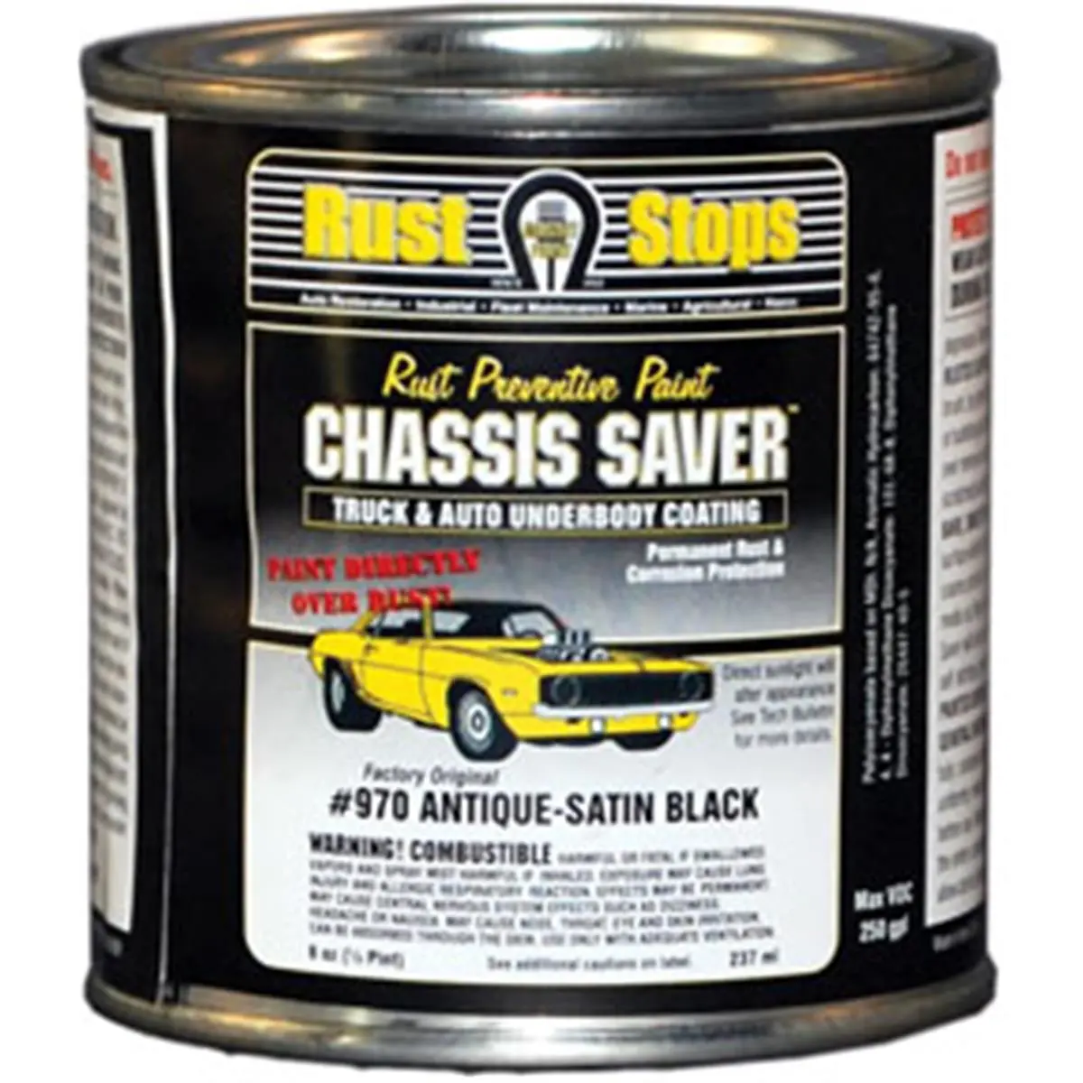 Magnet Paint Co UCP970-16 Chassis Saver Antique Satin Black- 0.5 Pints, Automotive Corrosion, Rock Hard Finish, Rust Preventive Paint