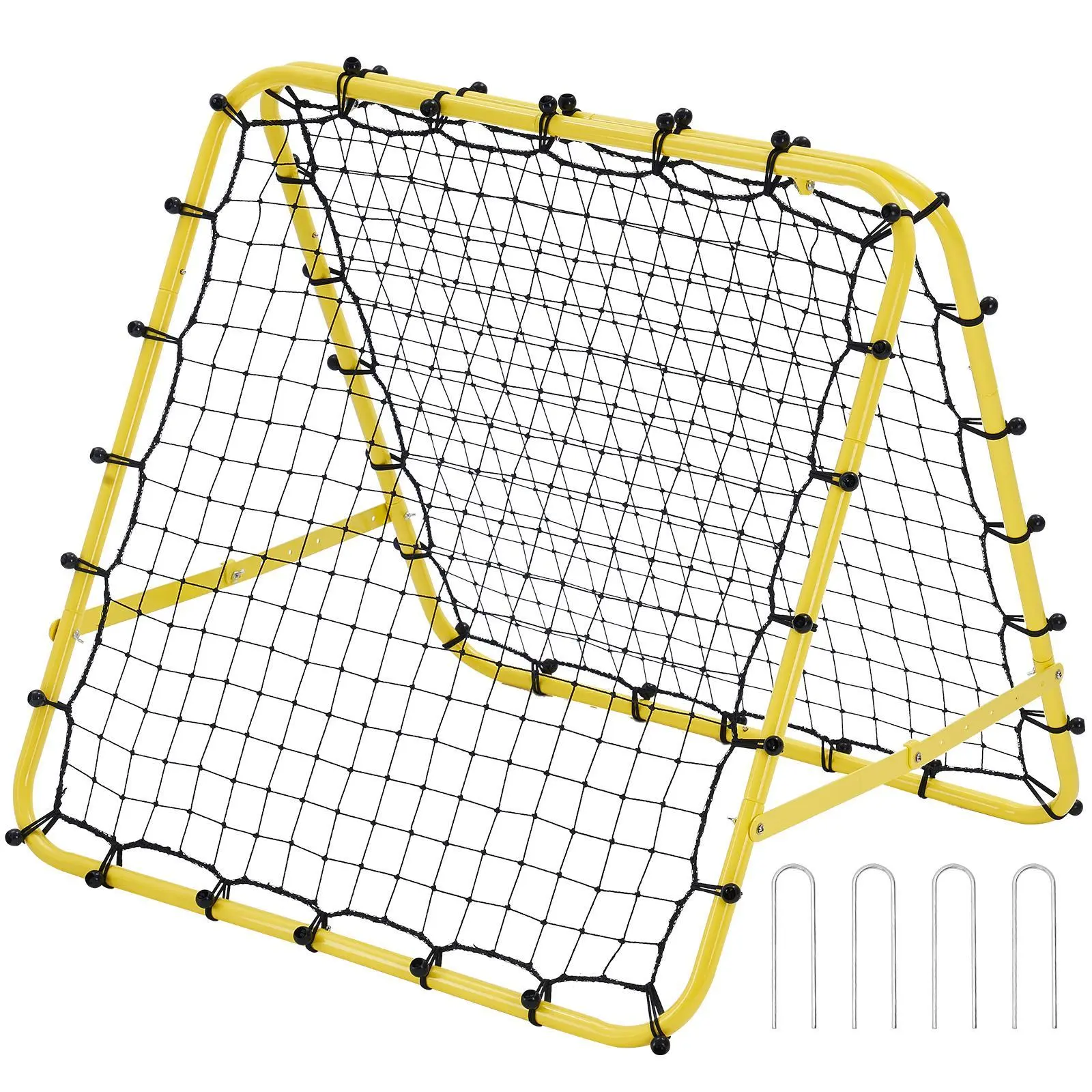 【SummerFinds】VEVOR Portable Soccer Rebounder Net - 40"x35"x37" 45-Ply PE Knot Net, Foldable Sturdy Iron Tube Frame, Fully Adjustable Angles, Double-Side Design, Easy Setup & Storage, Ideal for Children & Holidays, Soccer Training Gear for Enthusiasts, Net