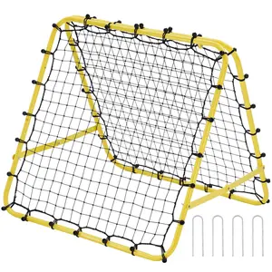 VEVOR Soccer Rebounder Rebound Net,  , 40"x35"x37" Portable Football Training Gifts, Fully Adjustable Angles Goal Net, Aids & Equipment for Kids Teens & All Ages, Easy Set Up & Perfect Storage