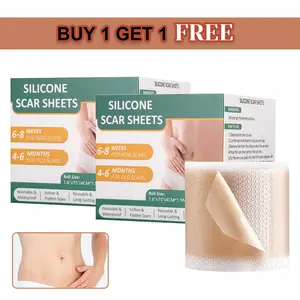 【Buy 1 Get 1 Free】Silicone Scar Sheets (1.6"x 59" Roll-1.5M), Silicone Scar Tape for Scar Removal Treatment, Reusable Silicone Scar Strips for C-Section, Keloid, Burn, Acne, Surgical Scars