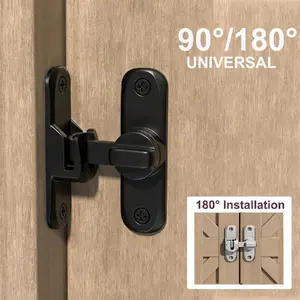 3In1 Door Lock, 180° Flip Sliding Barn Door Latches, Doorlock, Door Lock Security Door, Lock for Front Door, Door Locks for Room, Door Locks for Kids, Door Lock, Door Knob Lock Gate Latch for Barn, Sliding Door, Pet Door, Garage, Bathroom, Window, Outdoor