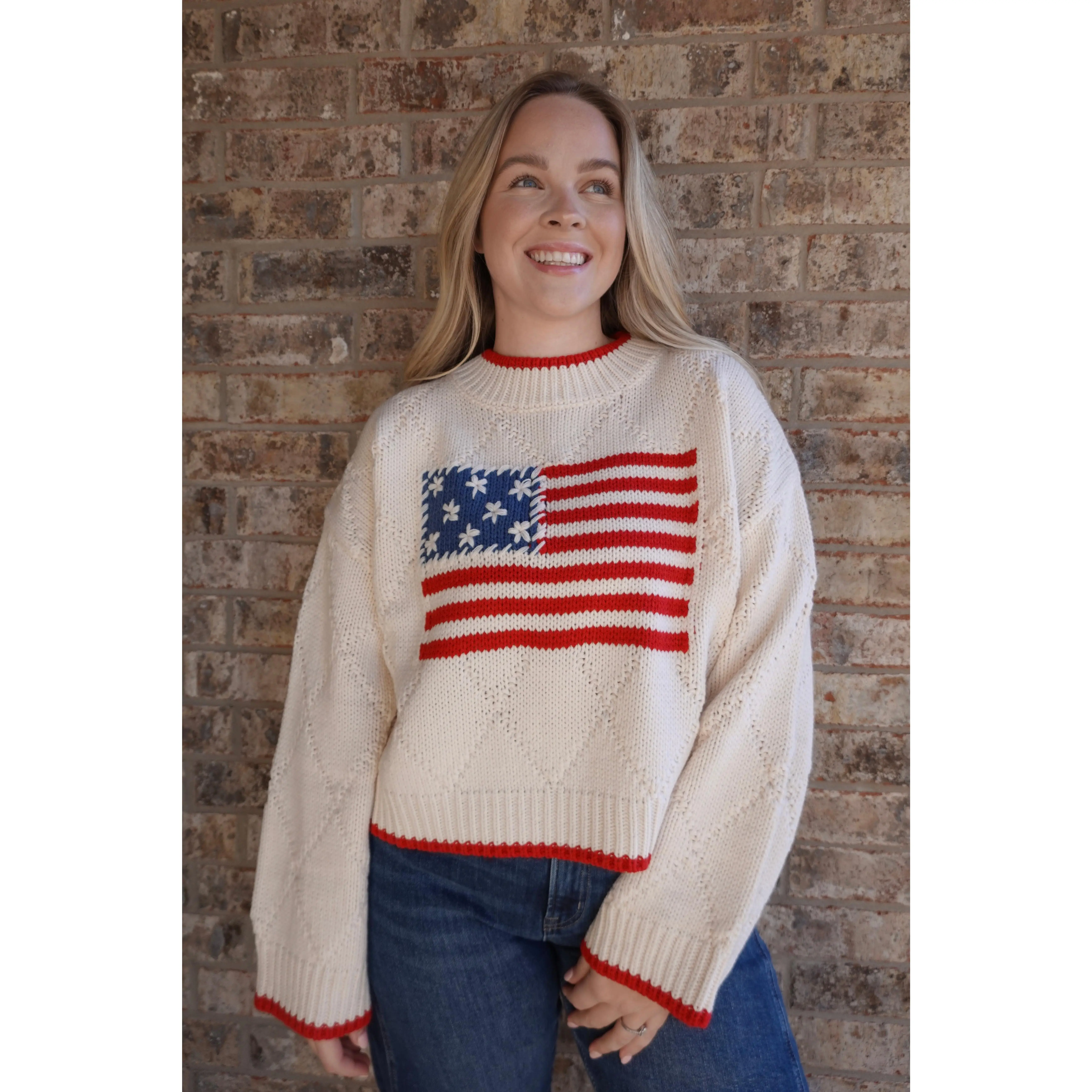 American Flag Sweater