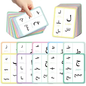 28pcs Arabic Alphabet Flashcards for Beginners - Positional Variants of Letters - Arabic Writing & Reading Learning Aid Cards - Visual Stimulation Cards - Islamic Flashcards for Arabic Script Recognition