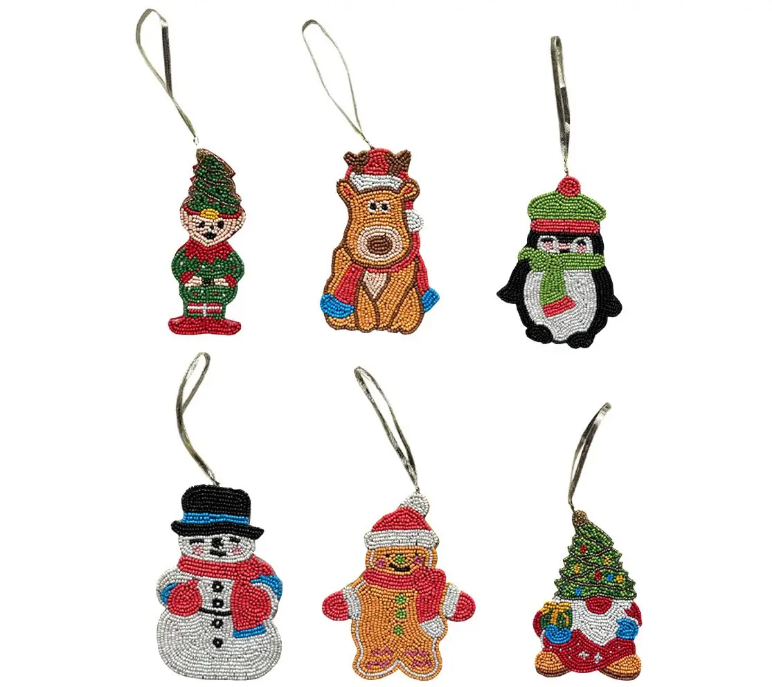 Temp-tations Set of 6 Beaded Ornaments