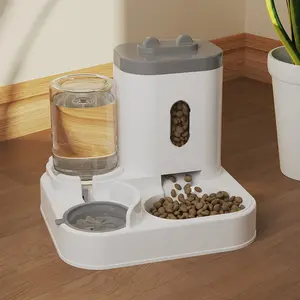 Cat Water Dispenser Automatic Feeding Feeder Combo, Pet Drinking Fountain, Flowing Circulating Cat Waterer, Integrated Food & Drink Container