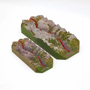 Engineer Pass - Lake City to Engineer Pass -3D Printed Topographical Map
