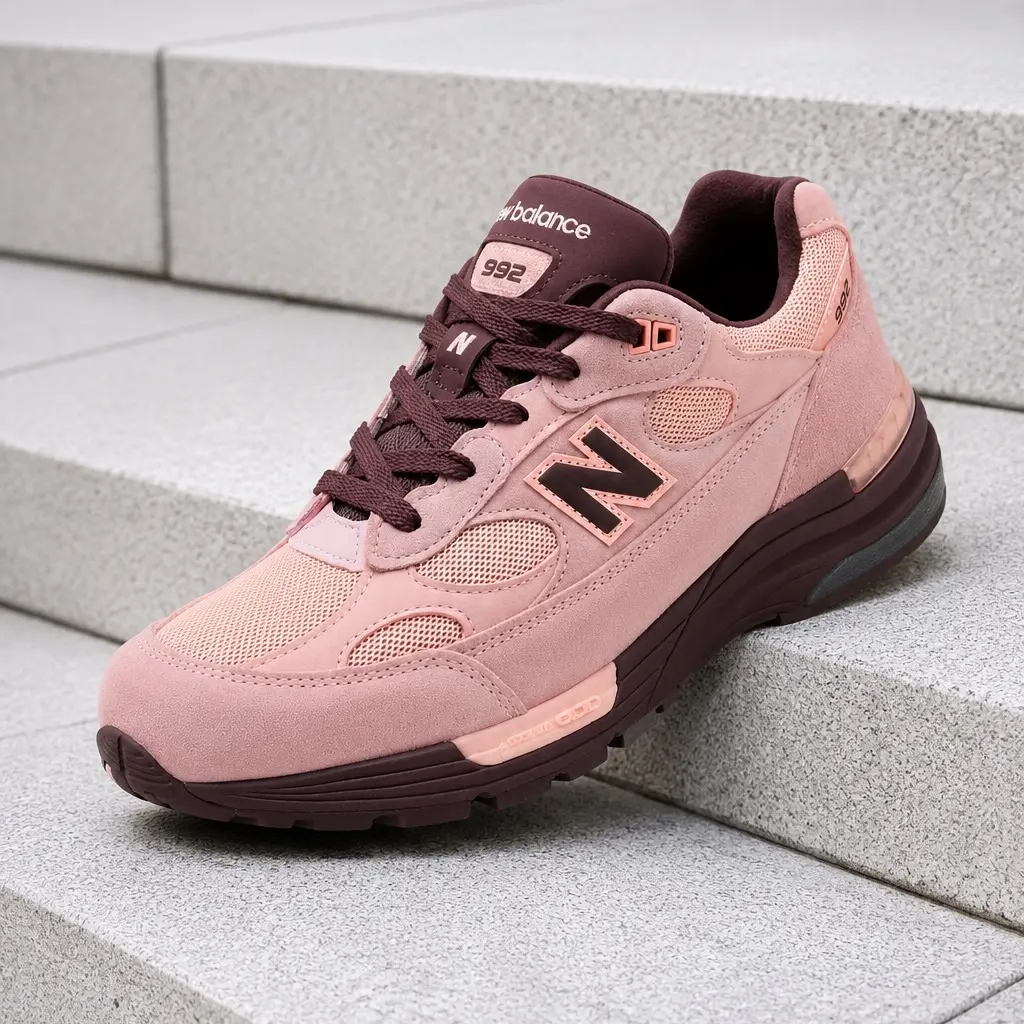 New Balance 992 MiUSA Pink Chalk Men's Fashion Sneaker New