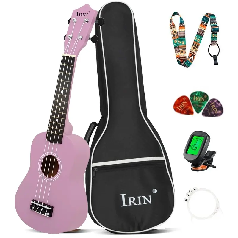 Irin 21 Inch Ukulele Basswood Portable Beginner Guitar Gift for Friends, Colorful 4 String Musical Instrument, Perfect for Music Lovers & Beginners