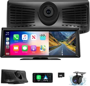 【Hieha】New Year  Gift：2026 Top-Rated Carplay Dash Cam:Updated 8.14" Portable Touchscreen with Wireless Carplay, Android Auto, 1080P Backup, and 2K Front Camera — Complete GPS Navigation System Carplay for Any Car Carplay  Screen Big Screen Carplay