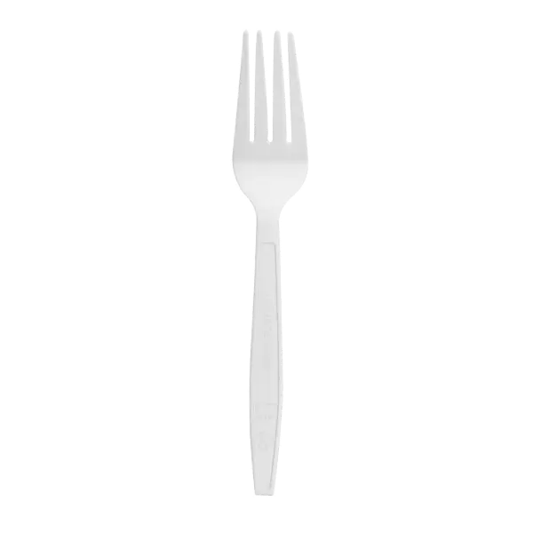 Karat Earth PLA Medium-Heavy Weight Compostable Forks Bulk Box, Natural - 1,000 pcs