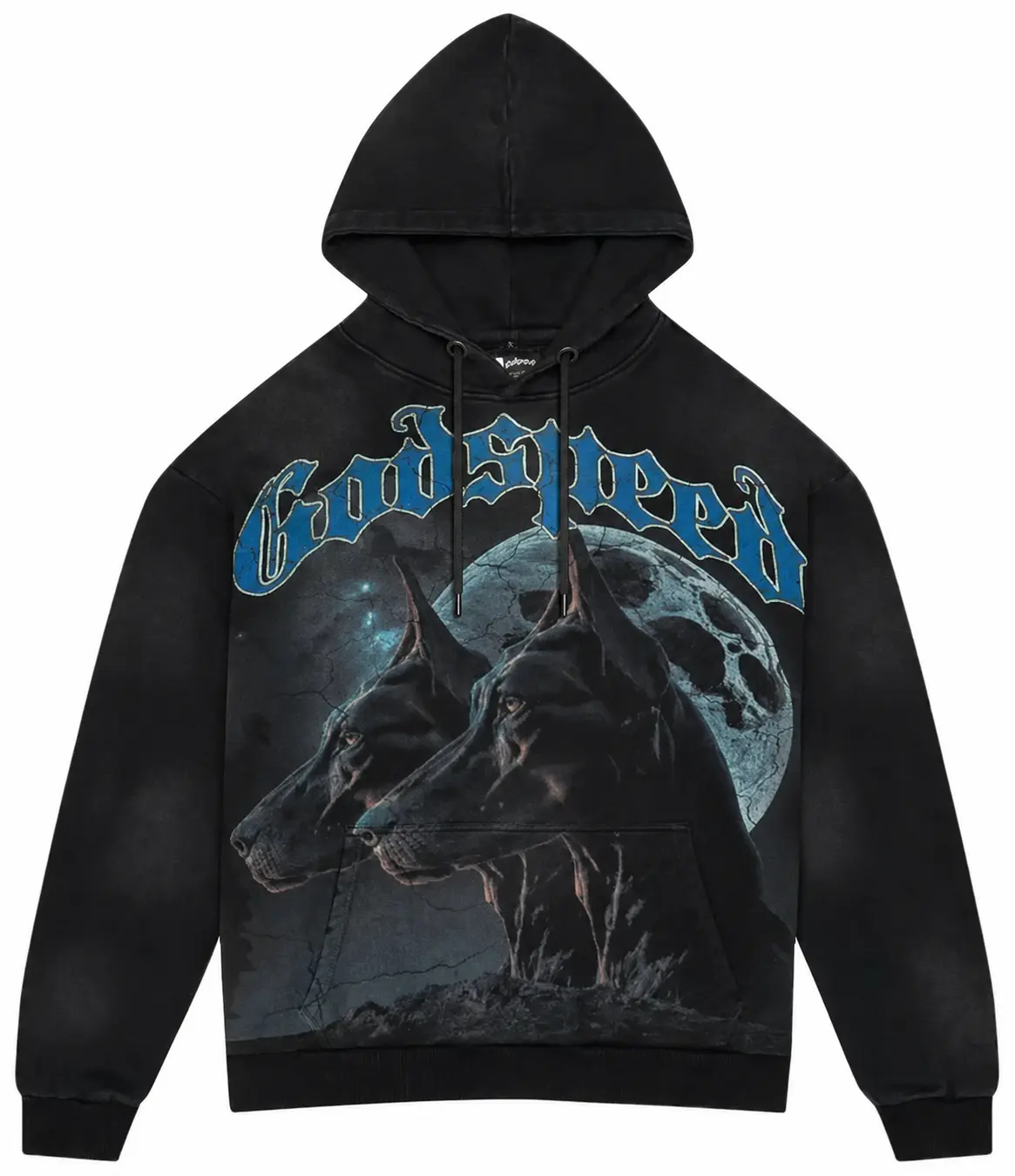 Godspeed Doberman Moon Graphic Hoodie