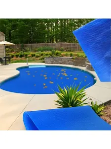 12x24 Ft Rectangular Shape Solar Pool Cover, 16 Mil Heavy Duty Solar Blanket for Inground & Above Ground Pools, Reduces Evaporation & Enhances Heat Retention