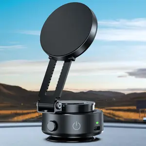 Uncle Mark Upgraded 360° Rotatable Magnetic Phone Holder, Adjustable and Foldable Magnetic & Vacuum Adsorption Car Navigation Holder, for iPhone & Android