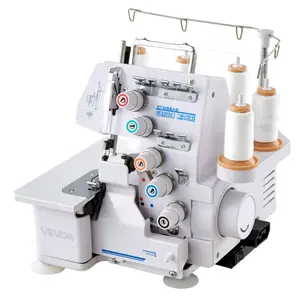 VEVOR Serger Overlock Sewing Machine, 1250 Stitches Per Minute, 3 and 4 Thread Capability, with LED Light and Strong Suction Feet, Heavy-Duty Metal Frame Sewing Machine for Various Fabrics, WhiteVEVOR Super Brand Day