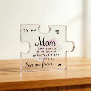 2D Acrylic Puzzle Plaque for Mom Best Mom Ever Gift Mother's Day Birthday Sentimental Keepsake Desk Decor Summervibes