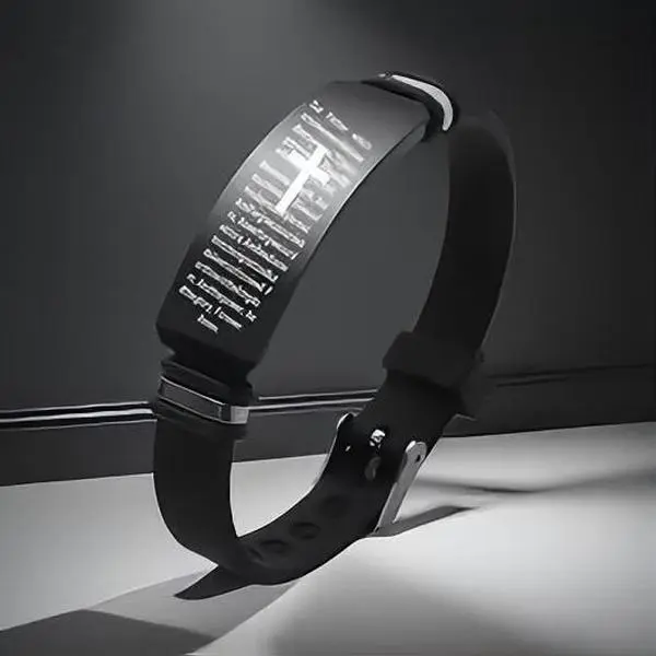 Men's Adjustable Cross Bracelets with Detailed Bible Text & Scripture Quotes Black Stainless Steel & Silicone Strap Inspirational Quotes