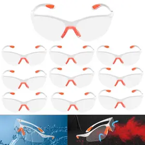 10 Pcs Outdoor Glasses, Windproof, Sandproof, Impact and Splashproof Glasses, Suitable for Running, Cycling and Driving, with Glasses Cloth and Glasses Bag