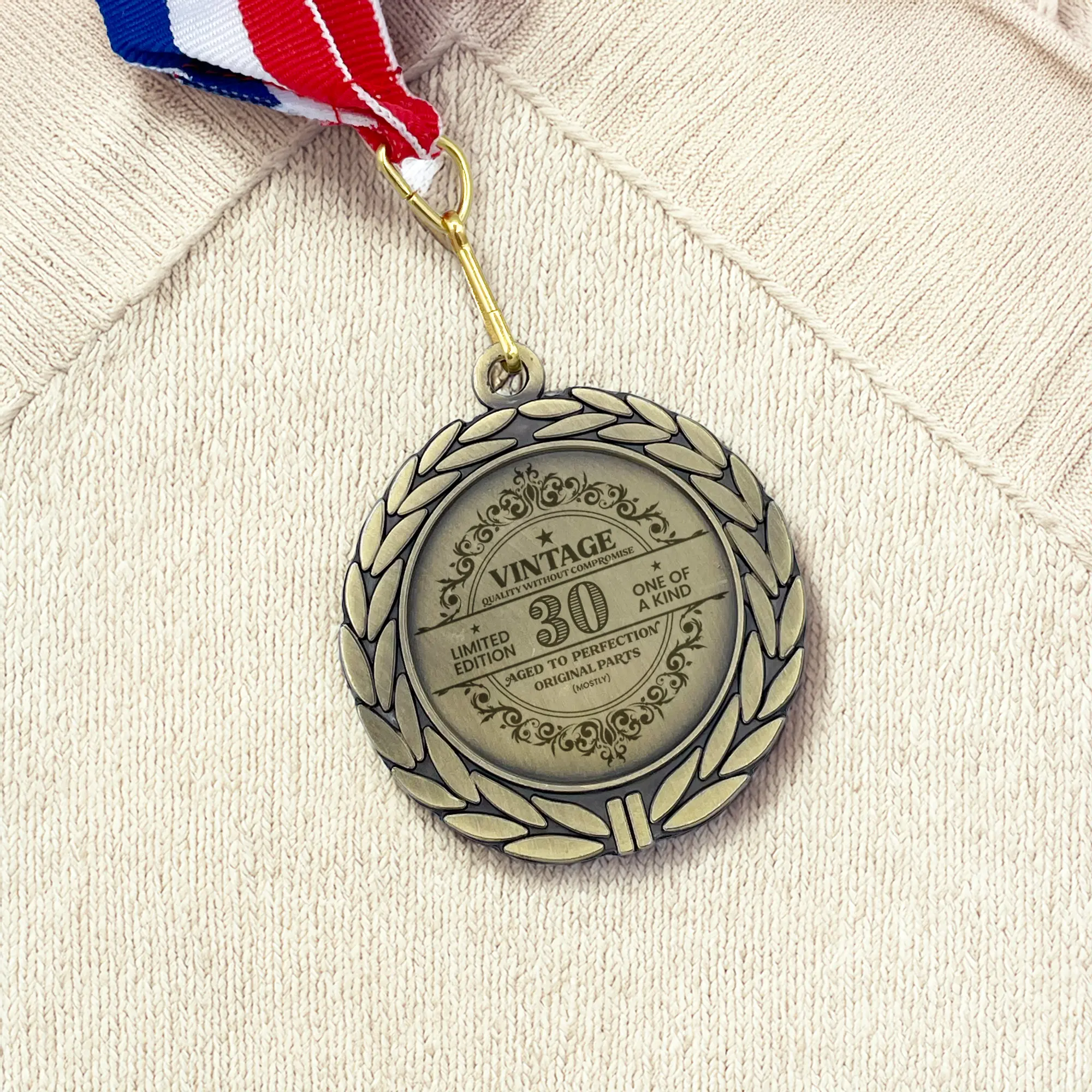 Aged to Perfection Medal – Custom Limited Edition Birthday Gift – Funny Gift for Him or Her