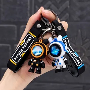 Men's Astronaut Keychain 1 Piece, Creative Starry Sky Rabbit Pendant Backpack Decoration, Super Cool Series Car Keychain
