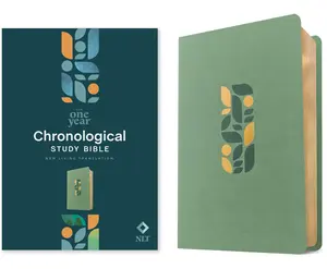 NLT One Year Chronological Study Bible (Leatherlike, Sage Green Mosaic) -- New Living Translation - Bible