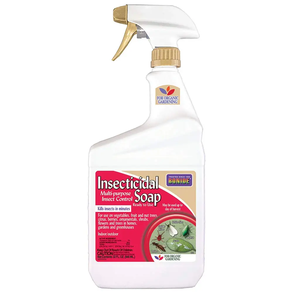 Bonide 32 oz Ready-to-Use Insecticidal Soap Spray - Multi-Purpose Organic Gardening Insect Control for Indoor, Outdoor Use