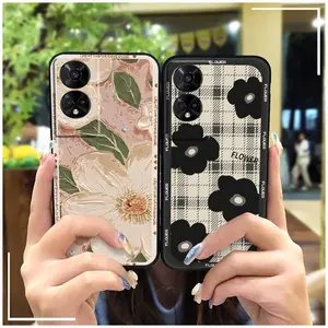 Durable Back Cover Phone Case For TCL 50 5G/50XE 5G/50XE NXTPAPER 5G Anti-dust Shockproof Protective Silicone Full wrap Phone Pouch Fashion Design oil painting Cartoon TPU Cute