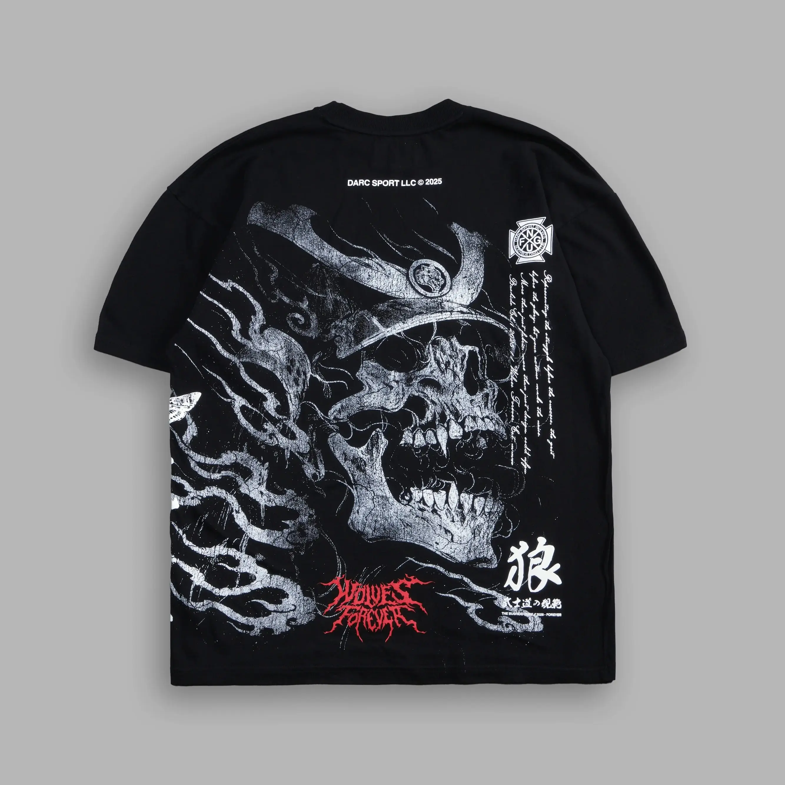 Darc Samurai "Side By Side" Premium Tee in Black – Heavyweight American Streetwear Oversized Cotton Crewneck Graphic Tee