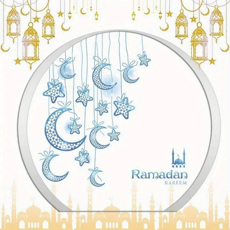 Acrylic Ramadan Table Centerpiece Decoration, Star Mubarak Sign, Eid Al-Fitr Home Decor, Islamic Festival Party Supplies