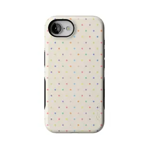 Casely iPhone 17e Case | On the Dot | Rainbow Polka Dot | Bold Protective Design | Compatible with MagSafe