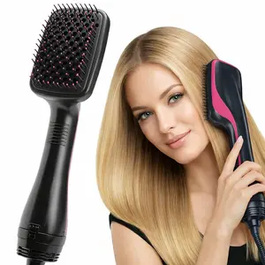 2-in-1 Hair Dryer & Styler, One-Step Hair Dryer Brush Straightener, Negative Ion Electric Hot Air Blow Dryer Comb