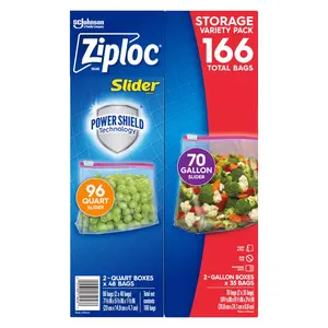 Ziploc Storage Slider Variety Pack, 166 ct.